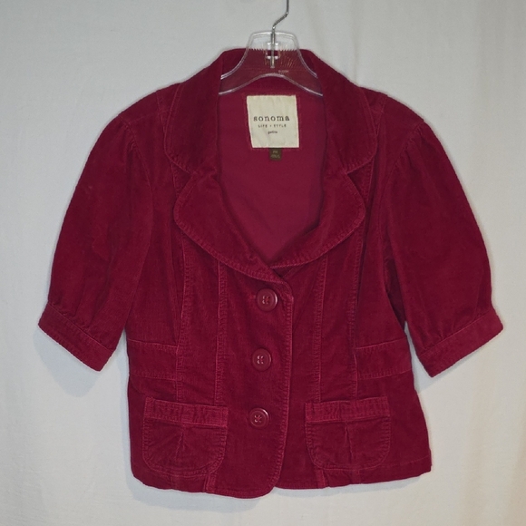Sonoma Jackets & Blazers - Sonoma Women's Burgundy Corduroy Blazer